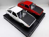 โมเดลรถยนต์ TOYOTA AE86 ทำจากเหล็ก สัดส่วน 1:28 ประตู ฝากระโปรง เปิดปิดได้เหมือนจริง มีเสียงมีไฟ ล้อฟรีสามารถสไลด์วิ่งได้เหมือนจริง