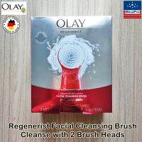 Olay® Regenerist Facial Cleansing Brush Cleanse with 2 Brush Heads แปรงทำความสะอาดผิวหน้า พร้อมหัวแปรง 2 หัว กันน้ำ ขนแปรงนุ่ม ใช้ได้ทุกสภาพผิว