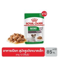 พลาดไม่ได้ โปรโมชั่นส่งฟรี ส่งฟรี [ยกกล่อง 12 ซอง] Royal canin Mini Ageing 12+ pouch อาหาร เปียก สุนัขสูงวัย ขนาดเล็ก อายุ 12 ปีขึ้นไป 85 กรัม