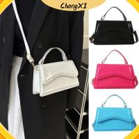 CHONGXI สีทึบทึบ กระเป๋าแบบสะพายไหล่ หนังพียู กระเป๋า Crossbody มีสไตล์ สลิงกระเป๋าถุง ผู้หญิงผู้หญิงผู้หญิง