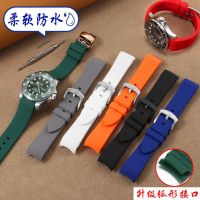 Substitute Omega Seamaster rubber strap Tissot 1853 curved mouth T035 Kutu mens and womens silicone strap 21/22mm 【JYUE】