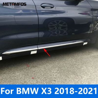 สติกเกอร์แต่งขอบประตูแต่งขอบกระโปรงอุปกรณ์เสริมตกแต่งรถหมวกครอปกระจกรถ87Tixgportz ชิ้นส่วนรถยนต์สำหรับ BMW X3 M40i 4dr SUV 2018 2019 2020 2021