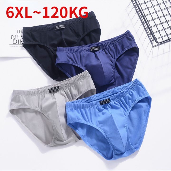 6XL 120KG Cotton Men's Underwear Plus Size Fat Guy Triangle Pants ...