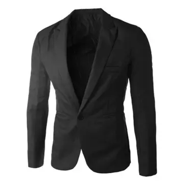 Mens casual hot sale blazer black