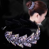 1PC Crystal Rhinestone Hair Claws for Women Flower Hair Clips Barrettes Crab Ponytail Holder Hairpins Bands Hair Accessories