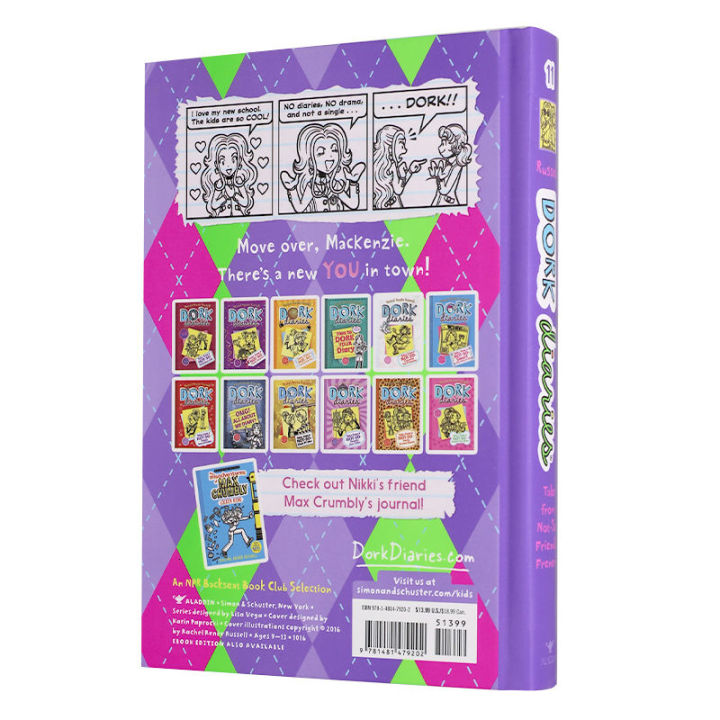 dora-diary-11ฉบับภาษาอังกฤษหญิงdork-diaries-11บทความจากหนังสือเด็กfrenemyที่ไม่เป็นมิตรภาษาอังกฤษขั้นสูงปกแข็งปกแข็ง