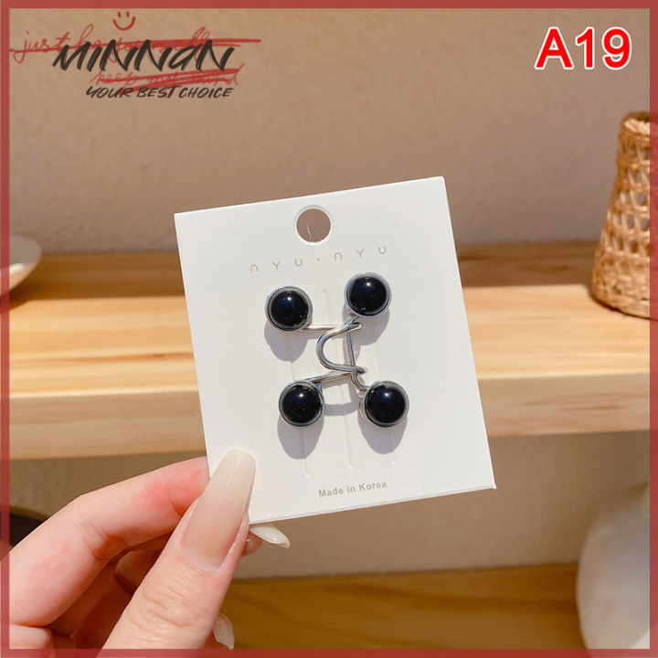 minnan] Women's Brooch Set Tighten Waist Brooches for Women Skirt Pants  Jeans Adjustable Waist Clip Metal Pins Clothing Accessories