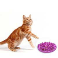 Pets Dog Cats Feeders Bowls Catch Interactive Hard Silicone Cat Kitten Slow Food Feed Non Slip Anti Gulping Feeder Bowl