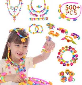 Pop Beads, Jewelry Making Kit for Girls, Art and Craft Toys Gift, DIY  Bracelets Necklace Hairband and Rings Creativity Set for Kids Age 3 4 5 6 7  8