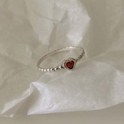 [COD][Oneur StudioKorea] แหวนพลอยหัวใจ4สี,เงินแท้925,Birthstone Topaz Garnet Amethyst Peridot
