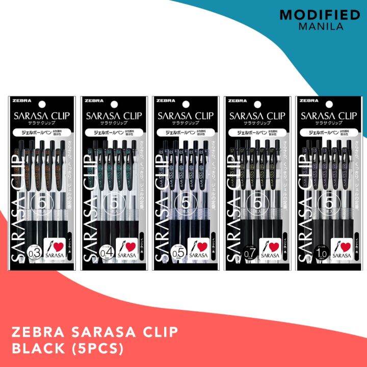 Zebra Sarasa Clip Black Gel Ball Pens and Refills Lazada PH