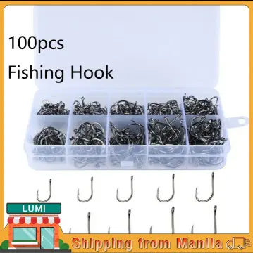 10884 100pcs Size 2/0-12/0 Stainless steel Fishing Hooks Big Thick
