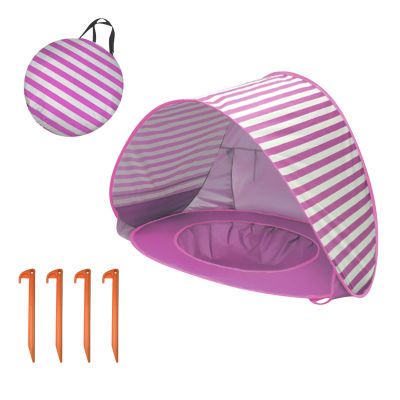 Baby Beach Tent Kids Outdoor Camping Easy Fold Up＆Waterproof Pop Up Sun Awning Tent UV-protecting Sunshelter With Pool Tent W*