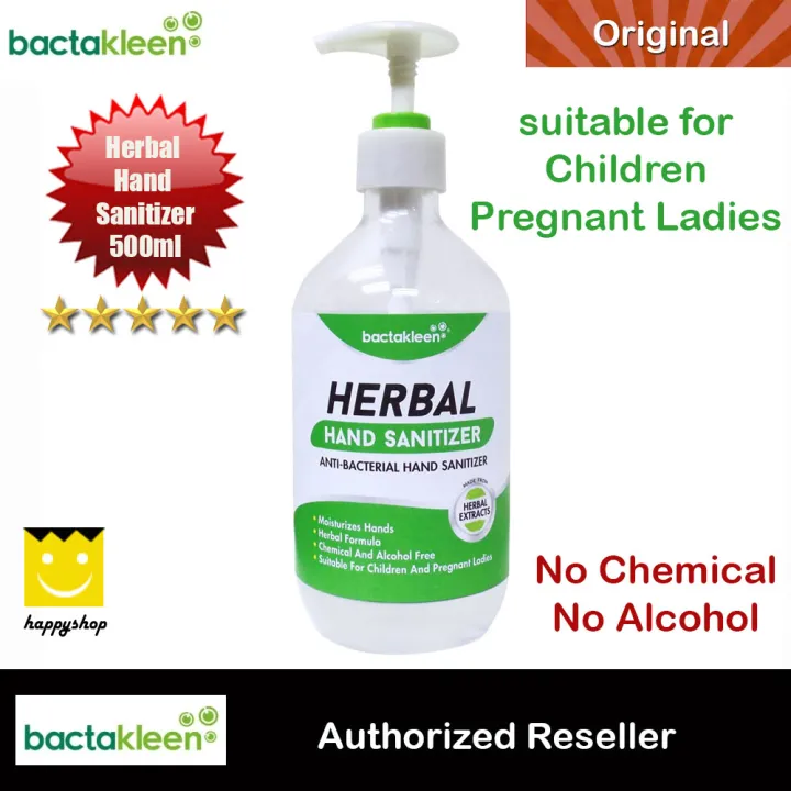 Bactakleen Herbal Hand Sanitizer Moisturizes FDA Approve Kill bacteria Fungus Virus for all age