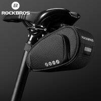 2023❏ ROCKBROS Rainproof Bicycle Bag Shockproof Bike Saddle Bag For Refletive Rear Large Capatity Seatpost MTB Bike Bag Accessories