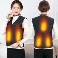 5 Area USB Heated Vest Smart Electric Heating Clothes 3 Gears Adjustable Motorcycle Rider Vest Warm for Men Women Outdoor Sports