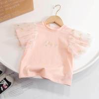 IENENS Kids Baby Cotton Clothing Girls T-shirt Tops Shirt Casual Clothes Blouse Girl Tee Shirts Infant Toddler Children Wears 1 2 3 4 5 6 Years