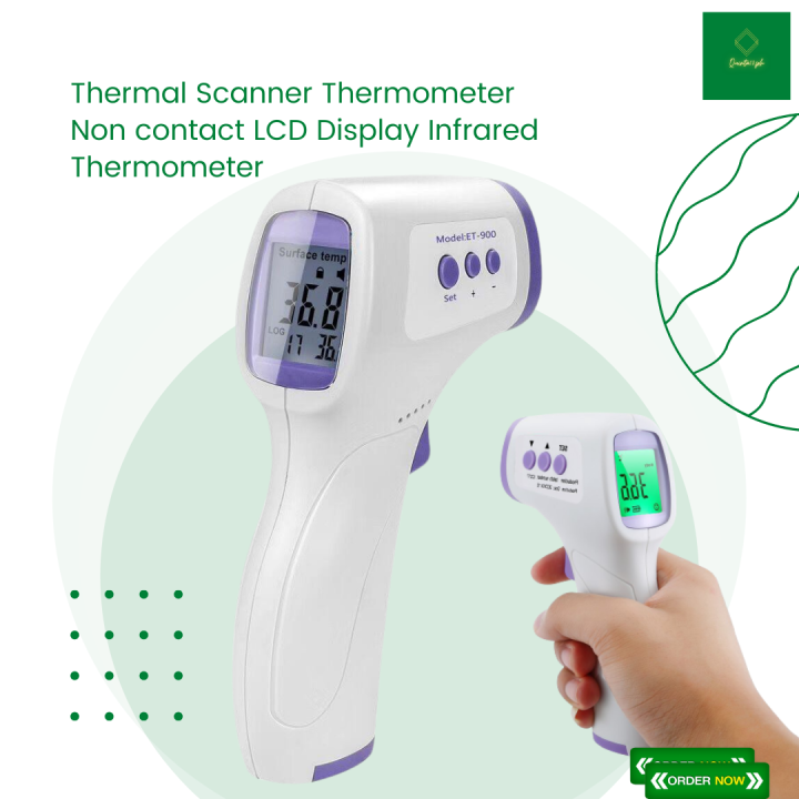ORIGINAL Thermal Scanner Thermometer Non contact LCD Display Infrared