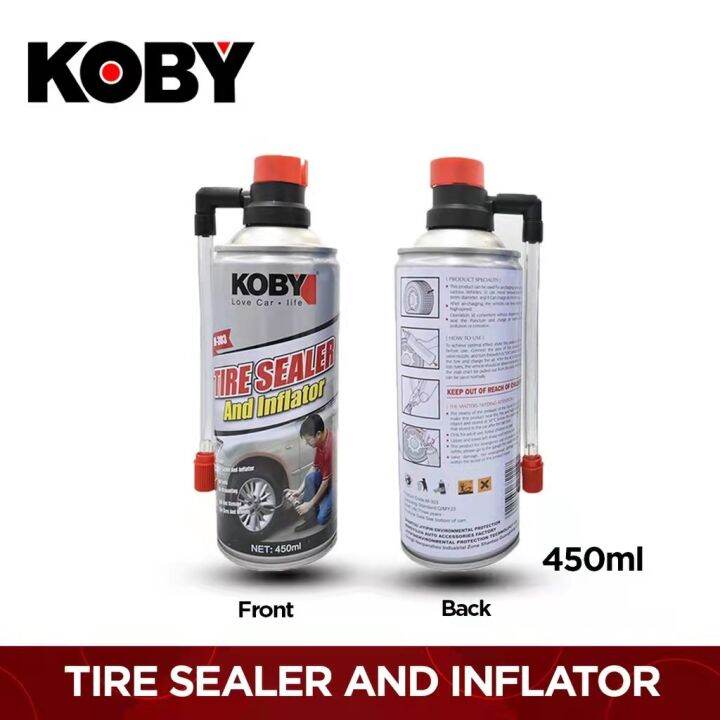 ♝KOBY TIRE SEALER AND INFLATOR (450ML) | Lazada PH