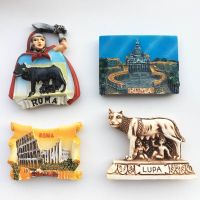 Fridge magnet souvenirs Rome Wolf Child Legend Sculpture Colosseum Saint Peter Square Decorative Magnetic Refrigerator Stickers