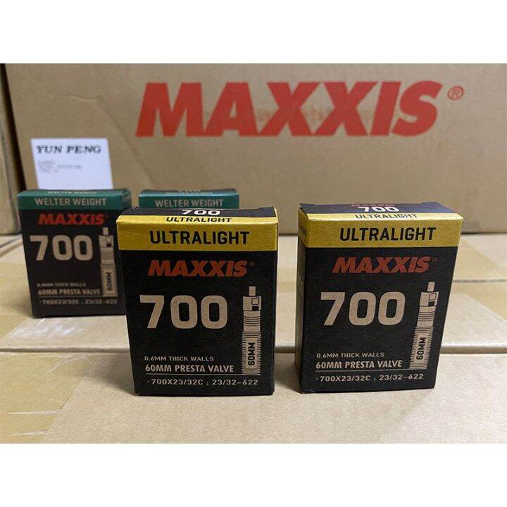 Maxxis Ultralight 700C Inner Tube Presta Valve Removable Valve Core
