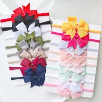 【CC】 8Pcs/set Baby Headband Elastic Hair Band Rope Turban Bows Toddler Headwear Accessories