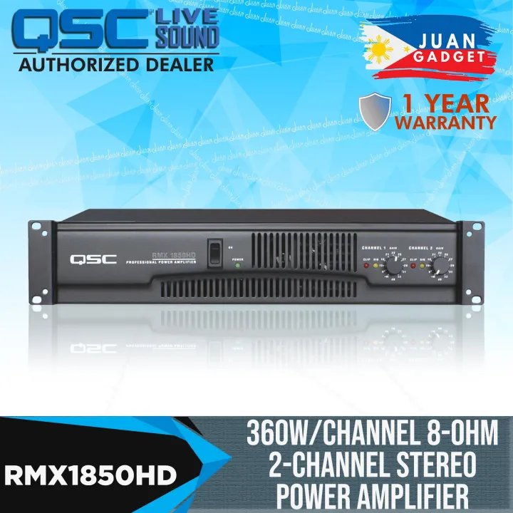 QSC RMX 1850HD 2Channel Stereo Power Amplifier (360W/Channel at 8 Ohms