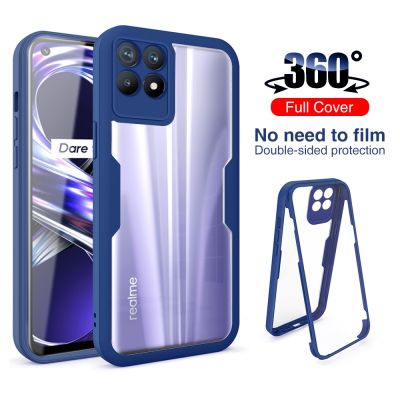「Enjoy electronic」 Covers Realmi 8i Case 360° Full Coverage Protect Shell For Realme 8 Pro 8i Realme8i TPU PC Double Sided Armor Shockproof Coque