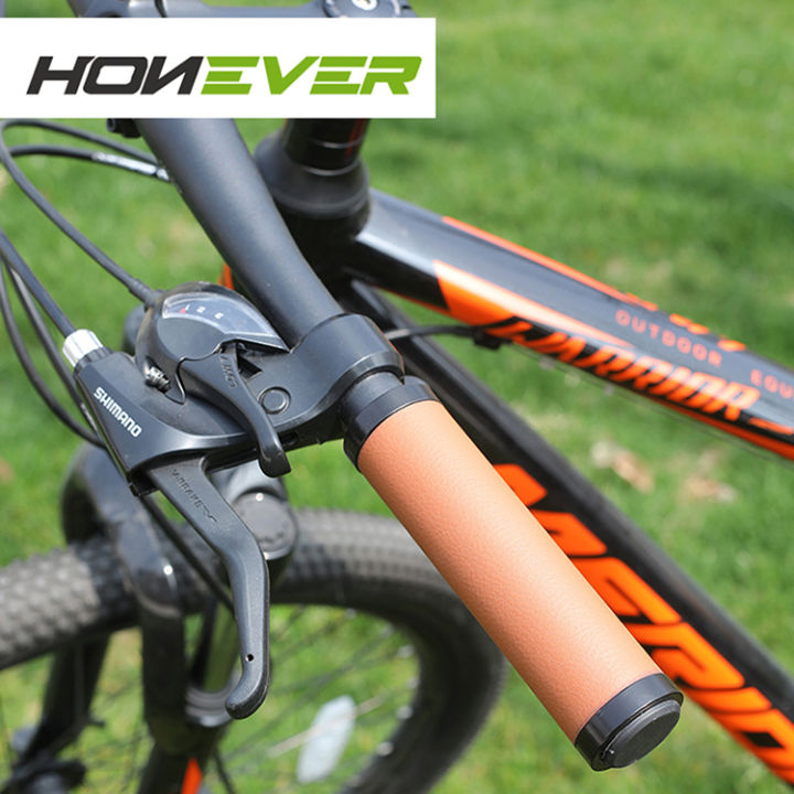 cowhide-จักรยาน-grips-mtb-จักรยาน-shock-absorbing-anti-skid-handlebar-grip-pu-ทวิภาคีล็อคจักรยานหนัง-grip-อุปกรณ์ขี่จักรยาน