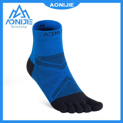 AONIJIE กีฬาถุงเท้านิ้วเท้า U Nisex แข็งแรงนิ้วเท้าถุงเท้าระบายอากาศห้านิ้วเท้า Barefoot เส้นทางวิ่งมาราธอนการแข่งขัน E48259201
