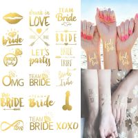 (TEX)10Pcs/Set Bachelorette Party Bridal Decoration Tattoo Stickers Valentines Day Party Wedding Engagement Party Themed Decorations