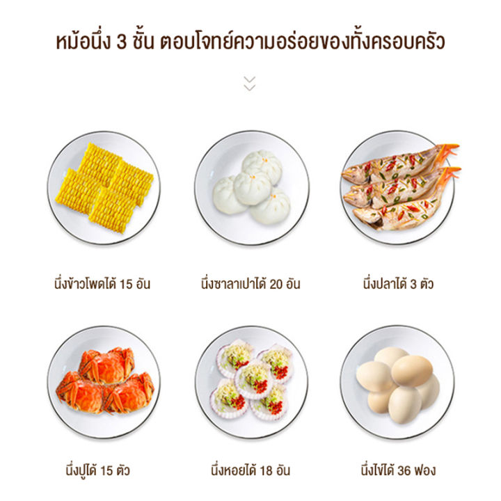 liven-เครื่องนึ่งไฟฟ้า-หม้อนึ่งไฟฟ้า-steamer-cooker-หม้อนึ่งอาหารไฟฟ้า-หม้อนึ่งอเนกประสงค์-21ลิตร-3-ชั้น-หม้อนึ่งข้าวโพด