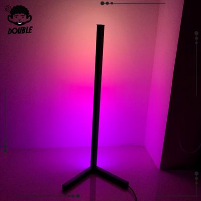 [DOUBLE] Color Changing RGB Mood Lighting Metal LED Corner Floor Wall Lamp RGB Light