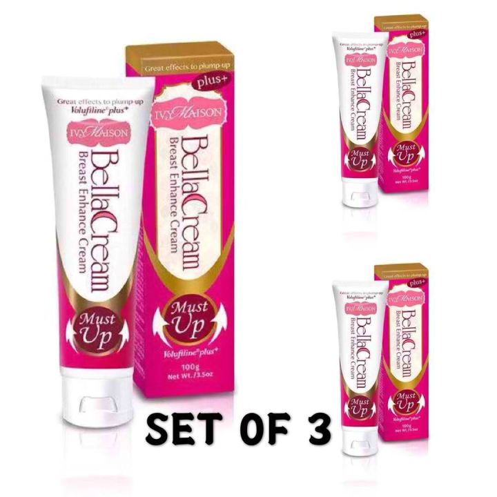 Set Of 3 Bella Cream Breast And Butt Enhancement Cream 100g Lazada Ph 