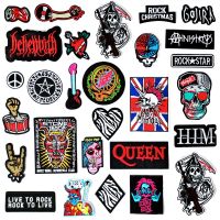 【YF】✻  ROCK Patches Embroidery Iron Appliques Jeans Stickers Badges Parche BAND Drum