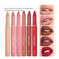 (Worry free)  Matte Nude ลิปสติก Lip Liner 2 In 1ยาวสวมใส่กันน้ำ Lip Ink Crayon ในตัว Sharpener Professional แต่งหน้าสำหรับผู้หญิง