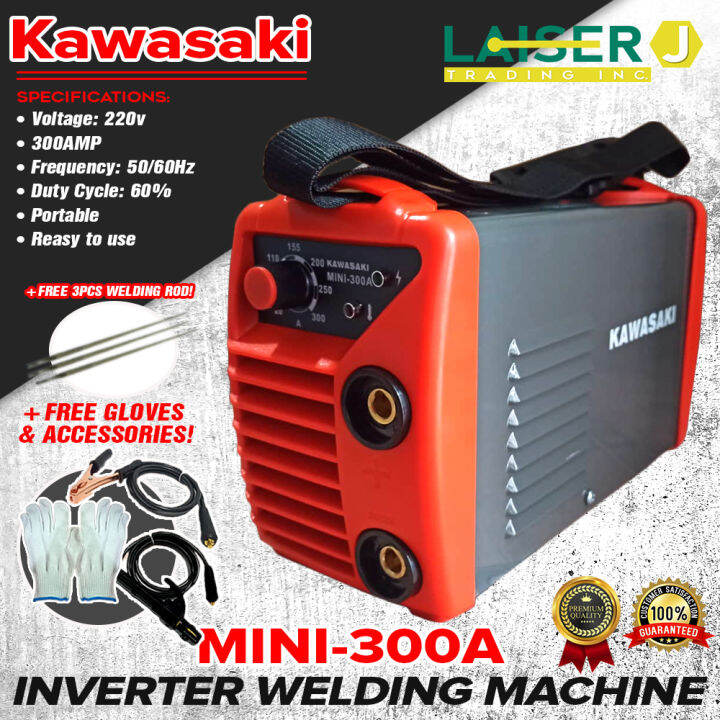KAWASAKI Inverter MINI Welding Machine 300AMP MINI300A +3PCS WELDING