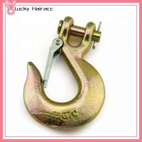 LUCKY HAIRACC 4PCS 5/16นิ้วค่ะ ตะขอกันลื่น clevis เหล็กคาร์บอนสตีล พร้อมสลัก ตะขอโซ่ฟอร์จ G70 ทนทานสำหรับงานหนัก 3/4ในการเปิด ตะขอนิรภัย clevis รถพ่วงรถบรรทุกขนส่ง