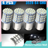 4Pcs เอลอีดีรถจักรยานยนต์และรถยนต์ไฟสัญญาณย้อนกลับหลอดไฟ64smd 1156 12V 6000K ไฟท้าย