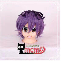 New TO Garry Purple High Temperature wheat Sacs LOW COSPLAY Heart WIG WIG HEAD