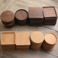 【CW】 New Durable Wood Coasters Placemats Round Resistant Drink Table Cup Non-slip Tablemat