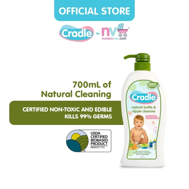 Cradle Natural Baby Bottle Wash Nipple Cleaner Natural and Nontoxic
