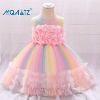 MQATZ Floral Baby Girl First Birthday Christening Dress Party And Wedding Princess Dress 0-5 Year L2022XZ ngh