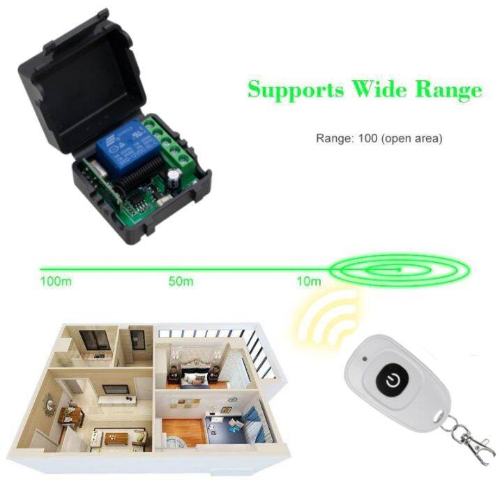 433mhz-diy-สวิตช์ไร้สาย-dc-12v-1ch-โมดูลรีเลย์ขนาดเล็กและเครื่องส่งสัญญาณ-rf-รีโมทคอนโทรลสำหรับผ้าม่านโรงรถเครื่องใช้ในบ้าน-srng633433