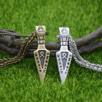 ตำนานนอร์ส Odin S Spear gnir Amulet Viking Runes Valknut ไอซ์แลนด์เครื่องประดับบุรุษจี้สร้อยคอ