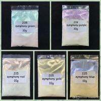 10g Pearlescent Pigment สีขาว Symphony Mermaid Make UP อายแชโดว์สีสบู่สบู่ย้อมสี Mica ผงเล็บ Glitter-Shief