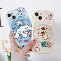 เข้ากันได้กับ A14 A54 A34 Samsung Galaxy A24 5G 4G S23 S22 S20บวก A04S A04พิเศษ M22 M32 M12 Pom Pom Purin Cinnamoroll เคส TPU น่ารัก