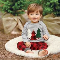 BEH-2PCS Kids Baby Boy Long Sleeve Christmas Clothes Set