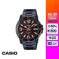 [ของแท้] CASIO นาฬิกาข้อมือ CASIO รุ่น MTP-VD01B-5BVUDF วัสดุสเตนเลสสตีล สีน้ำตาล