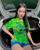 เสื้อบอลหญิง บุรีรัมย์  สวยเข้ารูป สีเขียวอ่อนลายพราง เทียบเท่าไซด์S/M